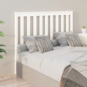 vidaXL Cabeceira de cama 126x6x101 cm pinho maciço branco