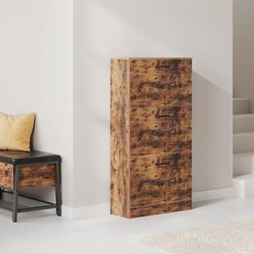 Sapateira com gavetas 60 x 24 x 120 cm castanho vintage