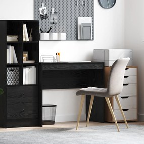 vidaXL Escrivaninha Carvalho preto Madeira engenheirada 90 x 40 x 76 cm