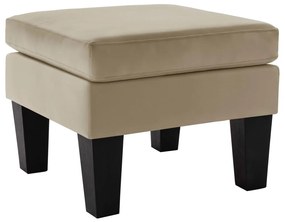 vidaXL Apoio de pés couro artificial cappuccino