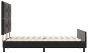 Estrutura de Cama vidaXL Preta 140x190 cm em Veludo