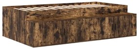 Estrutura de Cama Carvalho Fumado 75x190 cm