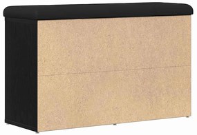 Banco de Armazenamento vidaXL Preto Carvalho 80x30x48 cm Madeira Engen