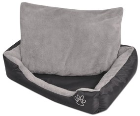 vidaXL Cama para cães com almofada acolchoada tamanho M preto