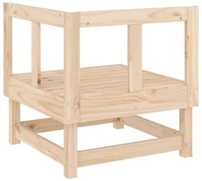 Sofás de canto para jardim 2 pcs madeira de pinho maciça
