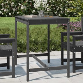 vidaXL Mesa de jardim 121x82,5x110 cm madeira de pinho maciça cinzento