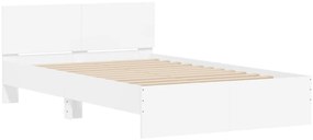 Estrutura de cama com cabeceira 135x190 cm branco
