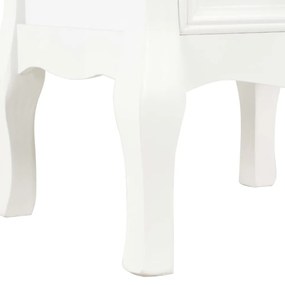 Mesa-de-cabeceira 2 pcs 35x30x49 cm MDF branco