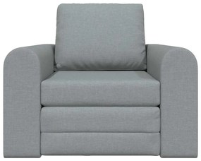 Sofá Cama 2-em-1 Cinza Claro 98x71x83 cm Tecido