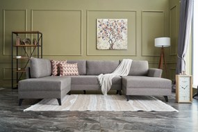Sofá-Cama de Canto Eris – Castanho – 300 x 78 x 202 cm