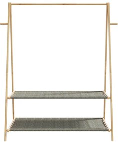 Roupeiro com prateleiras 132x45,5x150,5 cm bambu