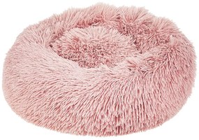 Cama para animal em pele sintética rosa ⌀ 50 cm KULU Beliani