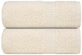 Toalhas de bidé 2 pcs 30x50 cm 360 gsm 100% algodão creme