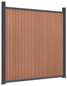 Painel de vedação 353x186 cm WPC castanho