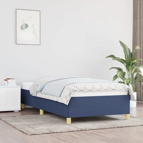 347139 vidaXL Estrutura de cama 90x200 cm tecido azul