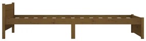 Estrutura cama pequena solteiro 75x190 cm madeira castanho mel