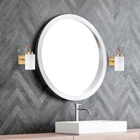 Aplique Duzsuz – Branco e Dourado – 10 x 23 x 24 cm