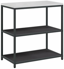 Conjunto de Armazenamento de Cozinha com prateleira 3 pcs Preto