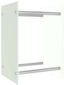 Suporte para lenha 40x35x60 cm vidro branco