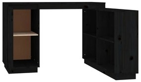 Secretária 110x50x75 cm madeira de pinho maciça preto