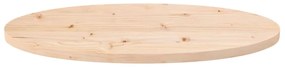 Tampo de mesa oval 80x40x2,5 cm madeira de pinho maciça