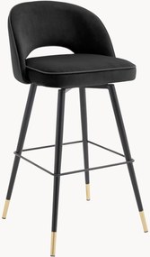 Cadeiras de bar em veludo Cliff, conjunto de 2