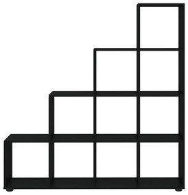 Estante escada/prateleira derivados de madeira 142 cm preto