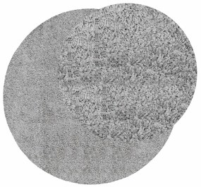 Tapete shaggy de pelo alto PAMPLONA Ø 200 cm cinzento