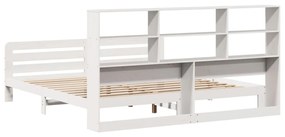 Cama sem colchão 180x200 cm madeira de pinho maciça branco