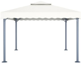 Gazebo 400x300 cm alumínio creme