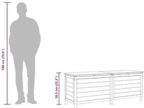 Caixa arrumação p/ jardim 150x50x56,5 cm abeto maciço antracite