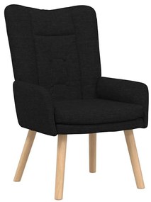 Cadeira Relaxante vidaXL Tecido Preto