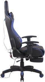 Cadeira Gaming Turbo XFM em imitação de pele com aquecimento preto/azul