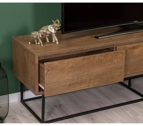 Conjunto de Móveis de Sala Laxus – Nogueira/Preto – 90x39x40 cm