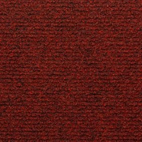 Tapetes de escada 5 pcs 65x21x4 cm agulhado bordô