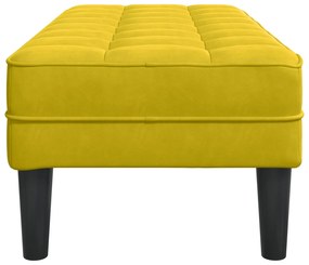 Banco Amarelo 113x57x39 cm de Veludo