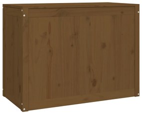 Caixa p/ roupa 88,5x44x66 cm madeira pinho maciça castanho mel