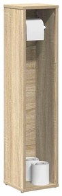 vidaXL Móvel p/ casa de banho c/ suporte rolos 20,5x20x90cm cor sonoma