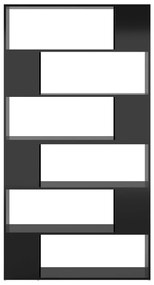 Estante/divisória 100x24x188 cm preto brilhante