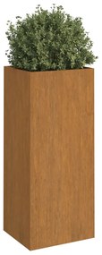 Vaso/floreira 32x27,5x75 cm aço corten