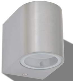 Candeeiros parede LED inferior p/exterior 2 pcs redondo