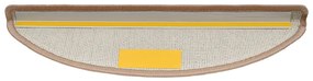 Tapetes de escada 30 pcs 56x17x3 cm castanho-claro