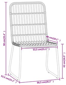3 pcs conjunto de jantar para jardim preto