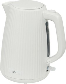 HOMCOM Jarro Elétrico 1,7L 2025W com Filtro Anti-calcário Removível Desligamento Automático Base Giratória 360° Creme | Aosom Portugal