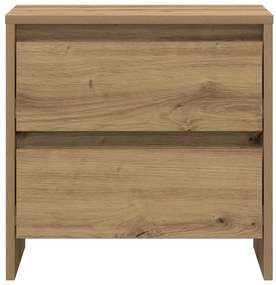 Mesa de cabeceira vidaXL Carvalhos Artesanal 45x34x44,5 cm Madeira Eng