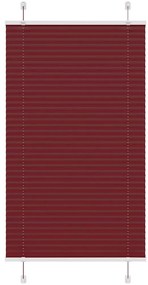 Plissado Cego Bordéus Vermelho 75x100 cm Largura Tecido 74,4 cm