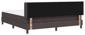 Cama Box Marrom Escuro 180 x 200 cm Tecido de estofado