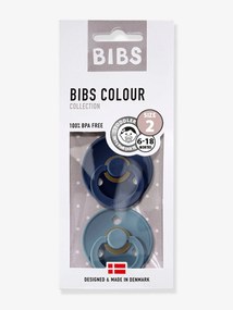 Lote de 2 chupetas, da BIBS Colour, tamanho 2, dos 6 aos 18 meses azul escuro bicolor/multicolor