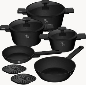 Conjunto de cozinha Matte Black, conjunto de 10