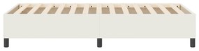 Cama Box Spring vidaXL Creme 100x200 cm Tecido Canelado